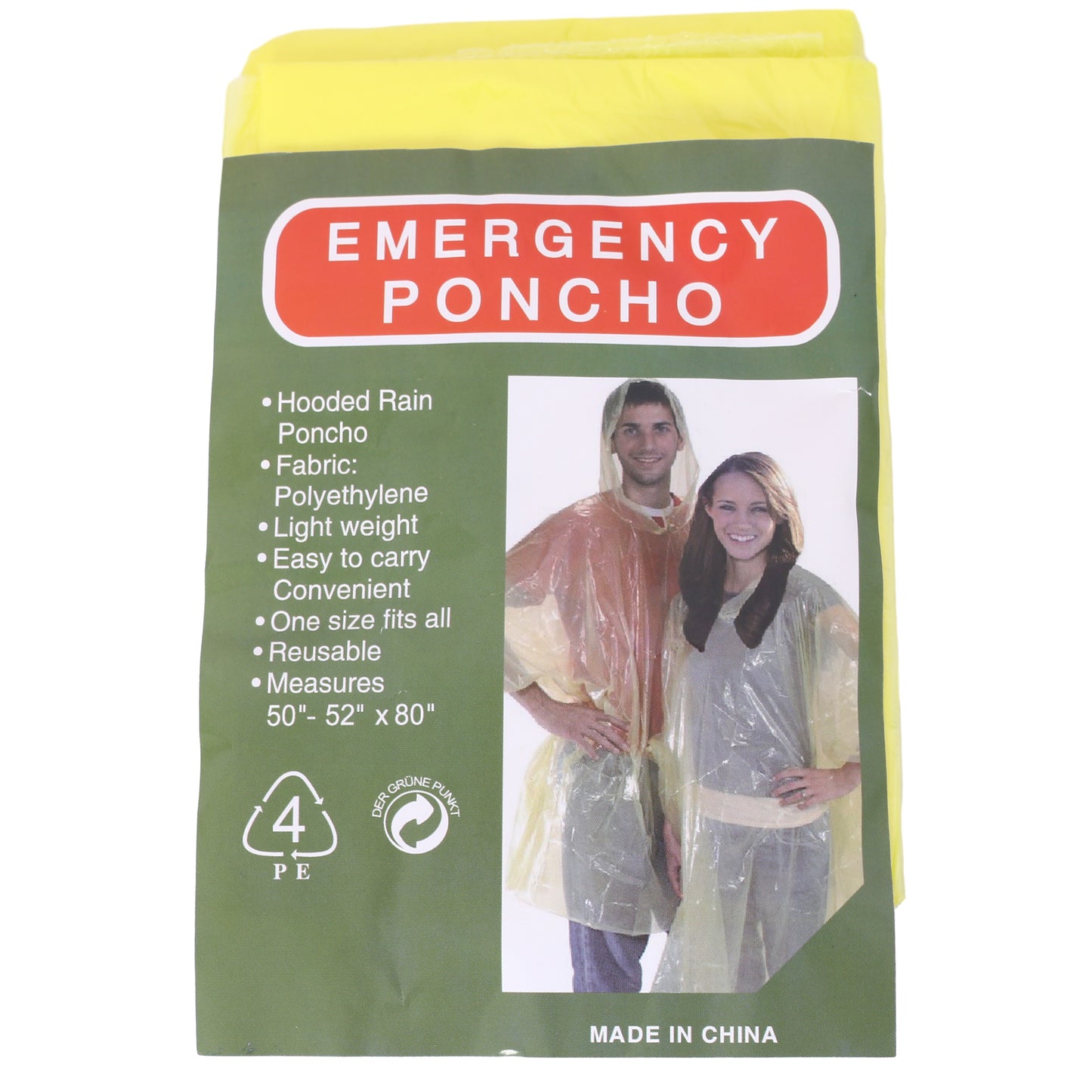 emergency poncho rain coat...