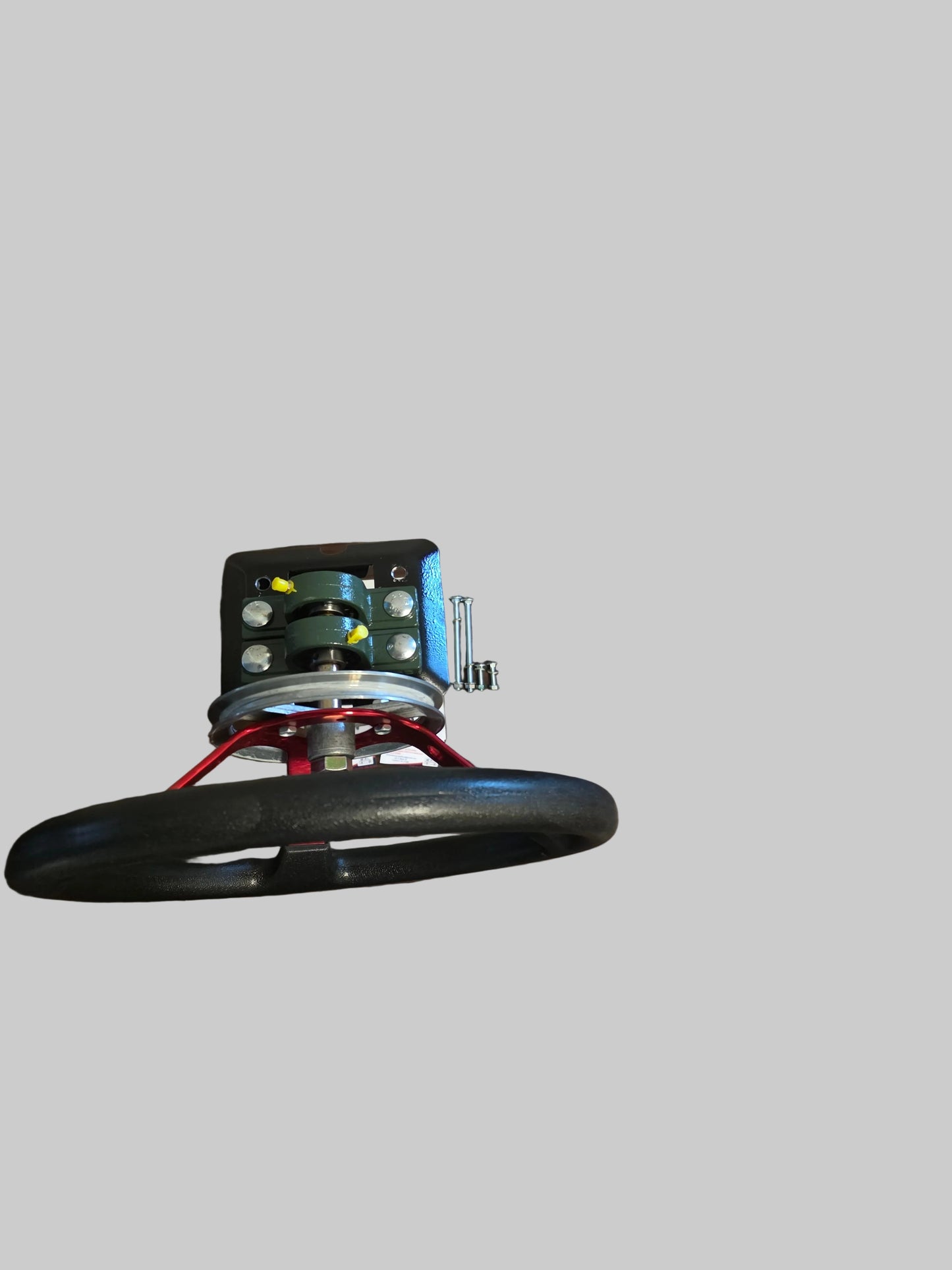Right, hand drive universal floor mount steering wheel with pulley