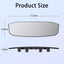8sanlione 12 Inch Panoramic Car Rearview Mirror, Blue