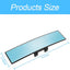 8sanlione 12 Inch Panoramic Car Rearview Mirror, Blue