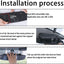 8sanlione 12 Inch Panoramic Car Rearview Mirror, Blue
