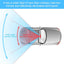 8sanlione 12 Inch Panoramic Car Rearview Mirror, Blue
