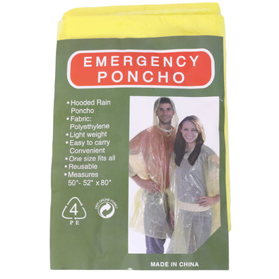 emergency poncho rain coat...