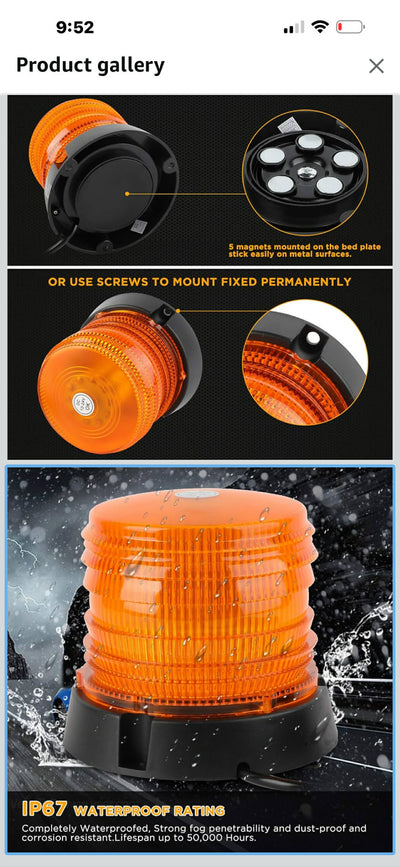 Magnetic caution light