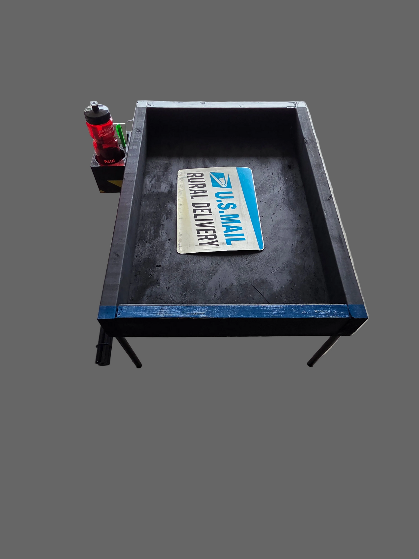 Post office vehicle mail tray sized 2' x 2.5'