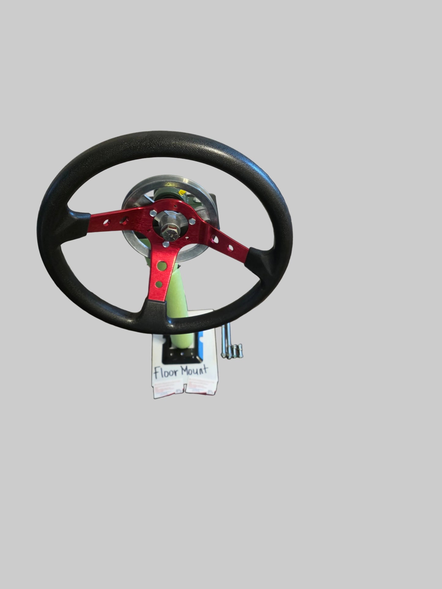 Right, hand drive universal floor mount steering wheel with pulley