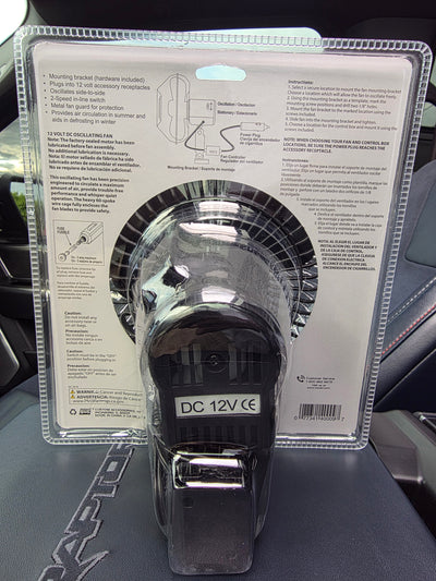 Six inch mail truck dash fan